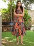 Multi coloured Printed Fit & Flare Ethnic Dress